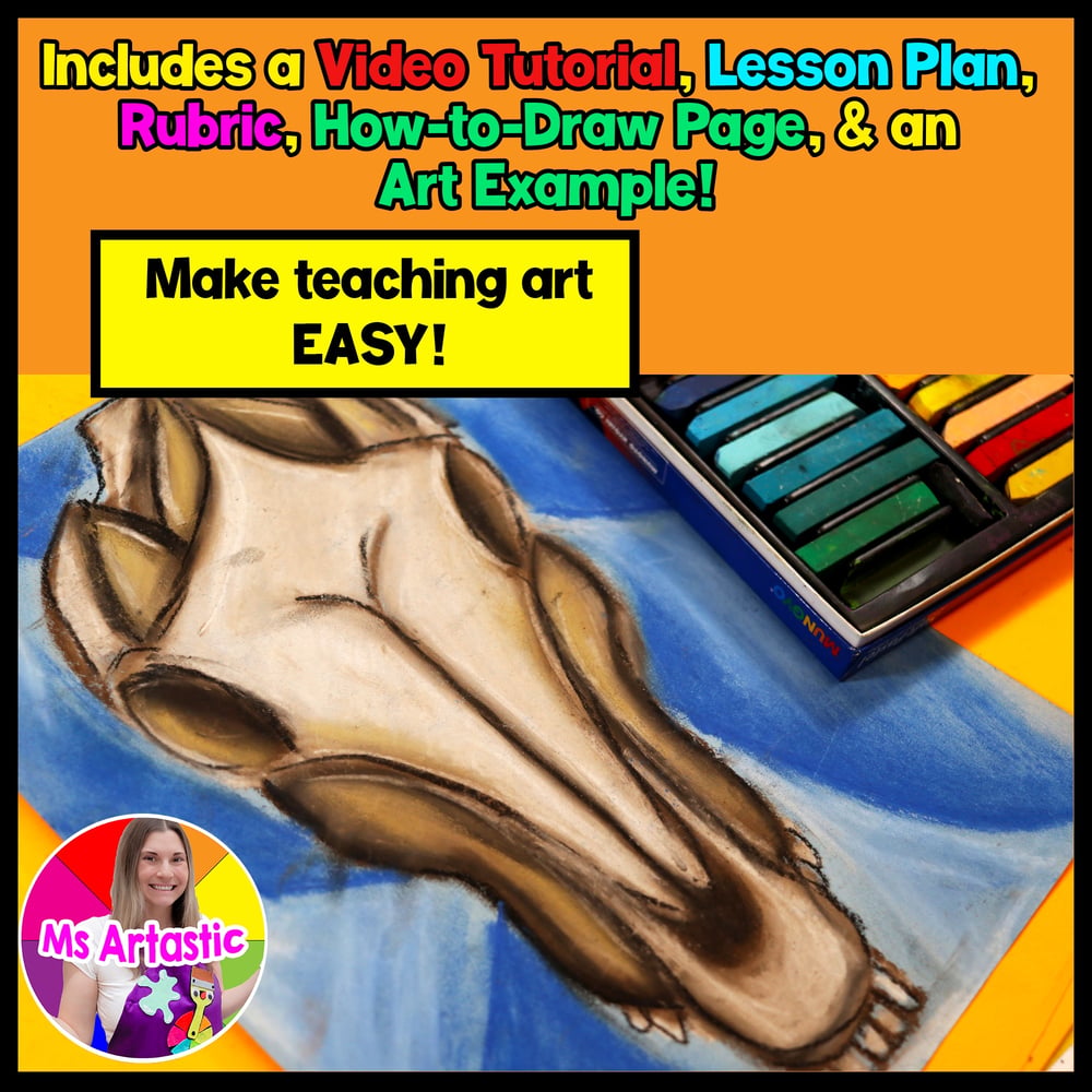 Georgia O Keeffe Art Project Horse Skull Middle School Art Lesson Art History – image 2