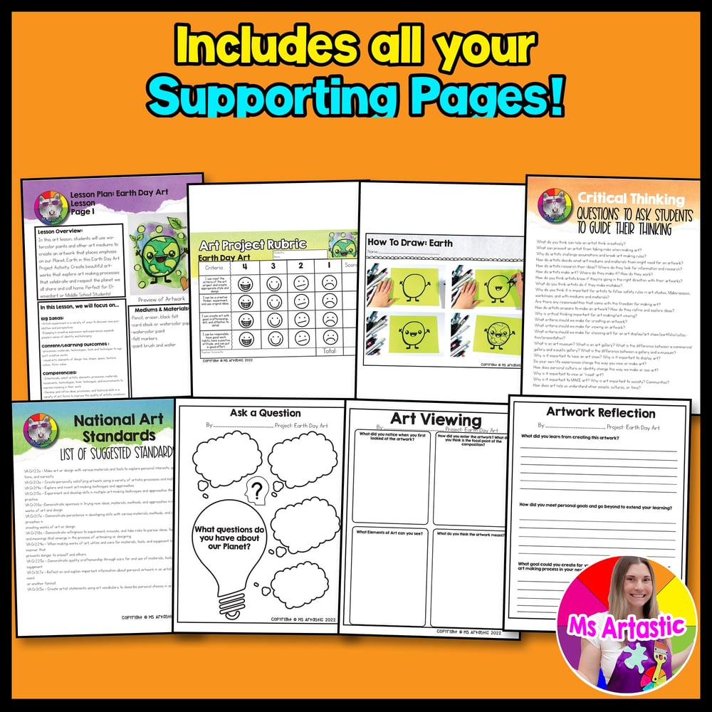 Earth Day Art Lesson Cute Planet Earth Drawing Elementary Earth Day Art Project – image 3