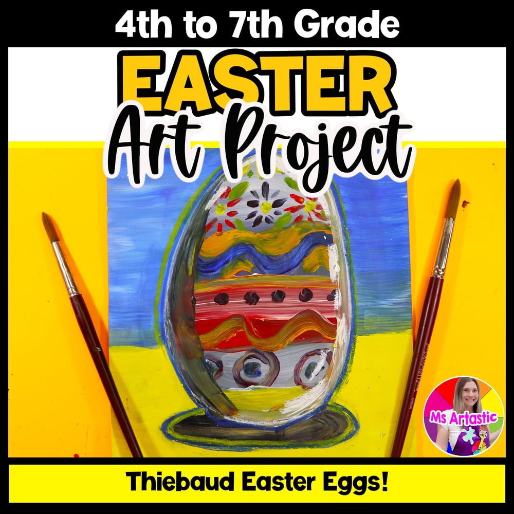 Easter Egg Art Lesson Wayne Thiebaud Inspired Easter Art Project Easter Painting