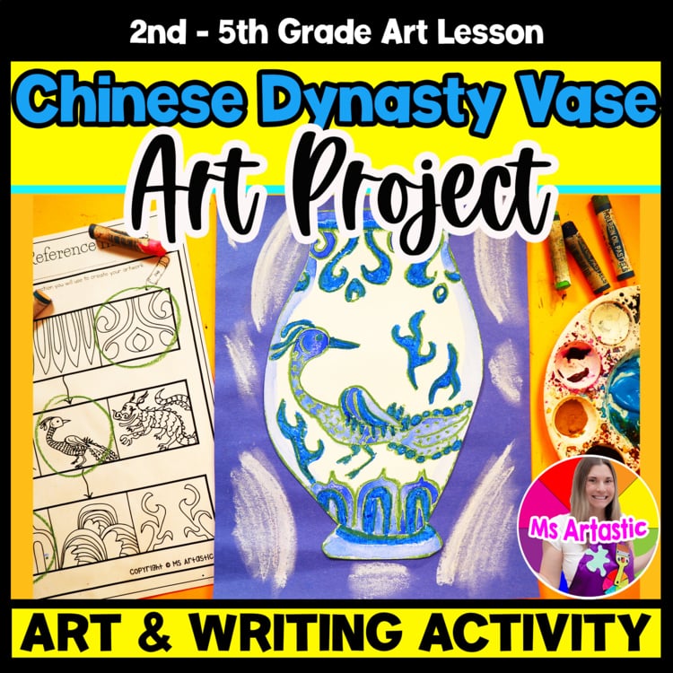 Chinese Dynasty Vase Art Project Art And Write Art History Lesson Art Activity