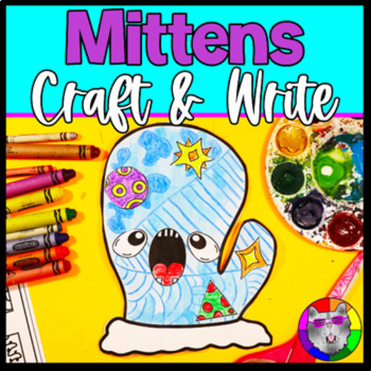 Winter Mitten Craft Writing Prompt Worksheets Sub Plans Winter Art Lesson