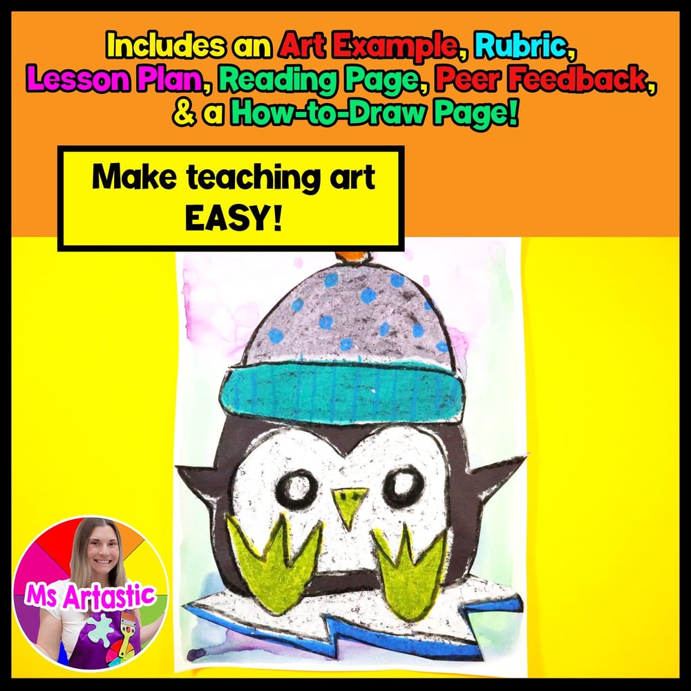 Primary Penguin Art Project Winter Art Lesson Plan Penguin Kindergarten Art – image 2