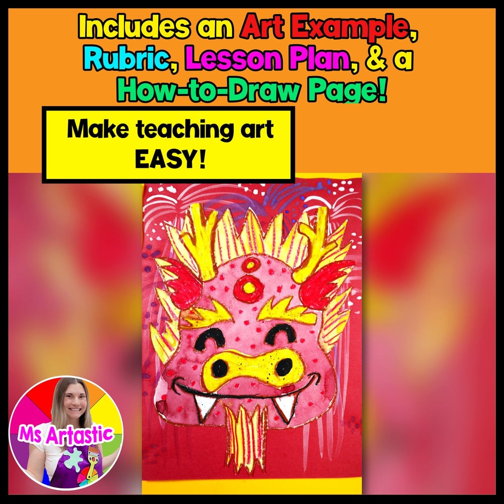 Lunar New Year Dragon Art Project Chinese New Year Art Lesson Lunar New Year Art – image 2
