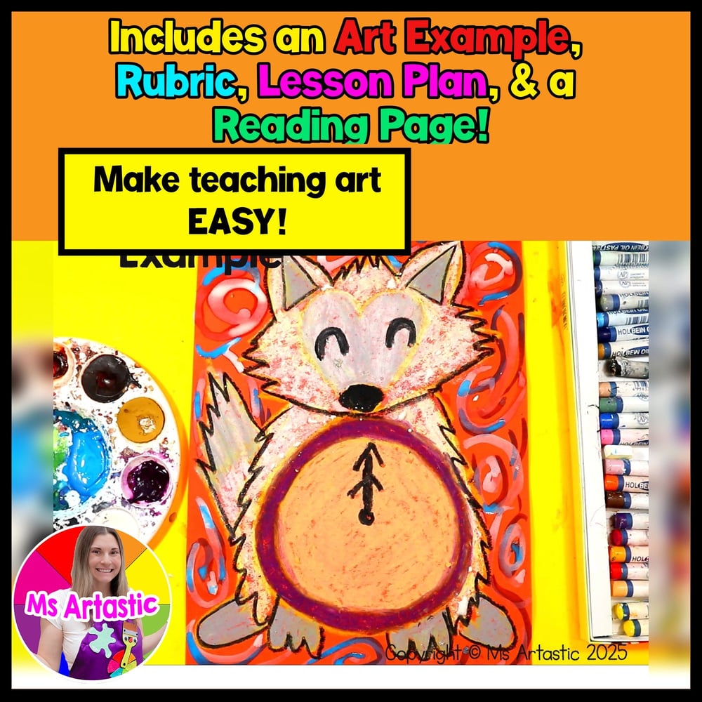New Year Art Project Activity Arctic Fox Art Writing Prompts Reading – image 2