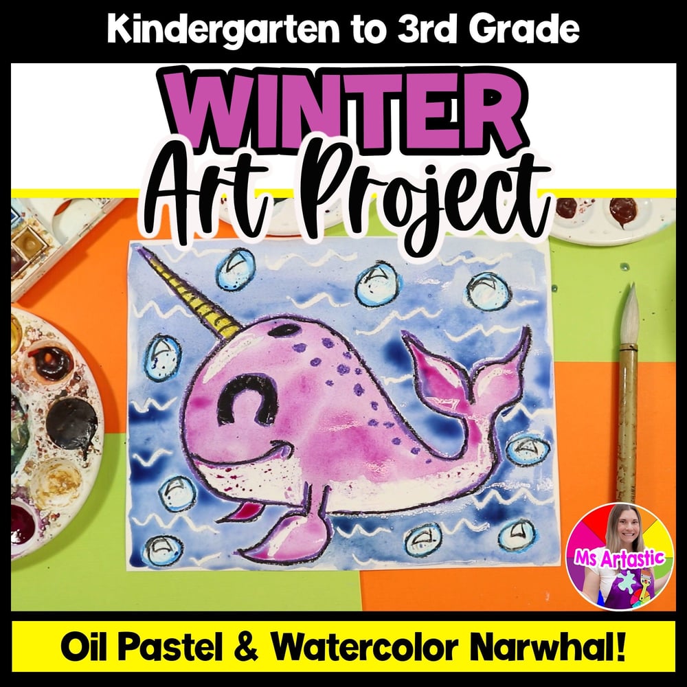 Winter Art Project Activity Narwhal Art Writing Prompts Reading Comprehension