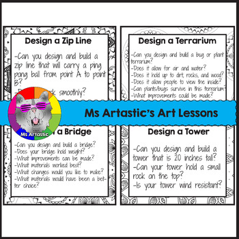 STEAM Task Cards 32 Makerspace Task Cards STEM Project Activities Prompt Cards – image 2
