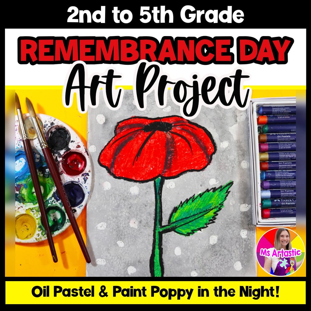 Remembrance Day Art Lesson Poppy Art Project Activity Poppy Art Activities