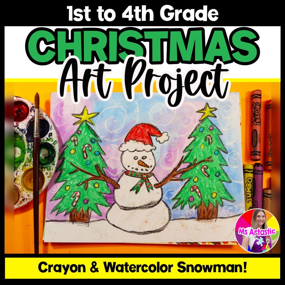 Christmas Art Project Snowman Art Lesson Christmas Art Activity December