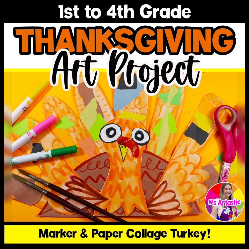 Thanksgiving Art Project Turkey Art Lesson Craft Activity Primary Homeschool
