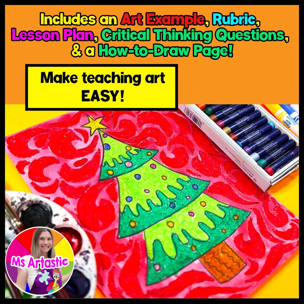 Christmas Art Lesson Christmas Tree Art Project Christmas Tree Art Activity – image 2