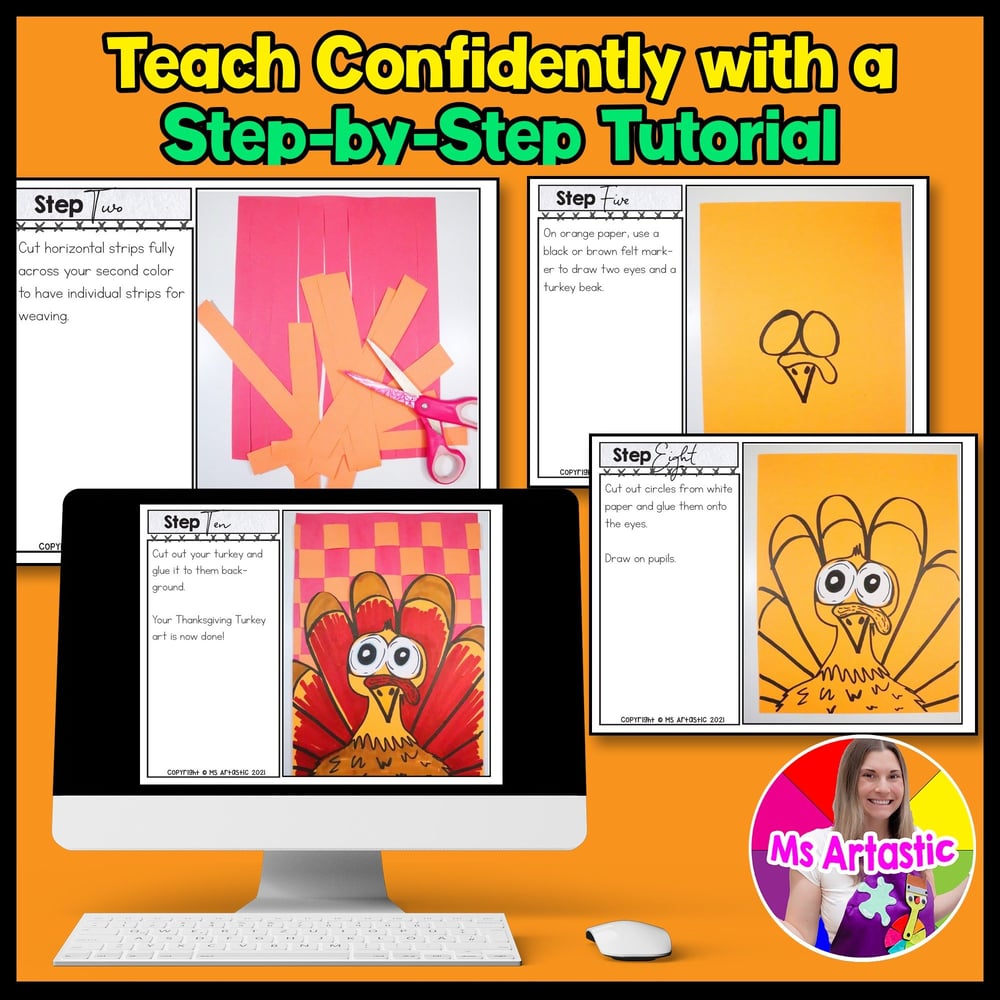 Thanksgiving Art Project Turkey Art Lesson Thanksgiving Art Activity Artwork – image 4