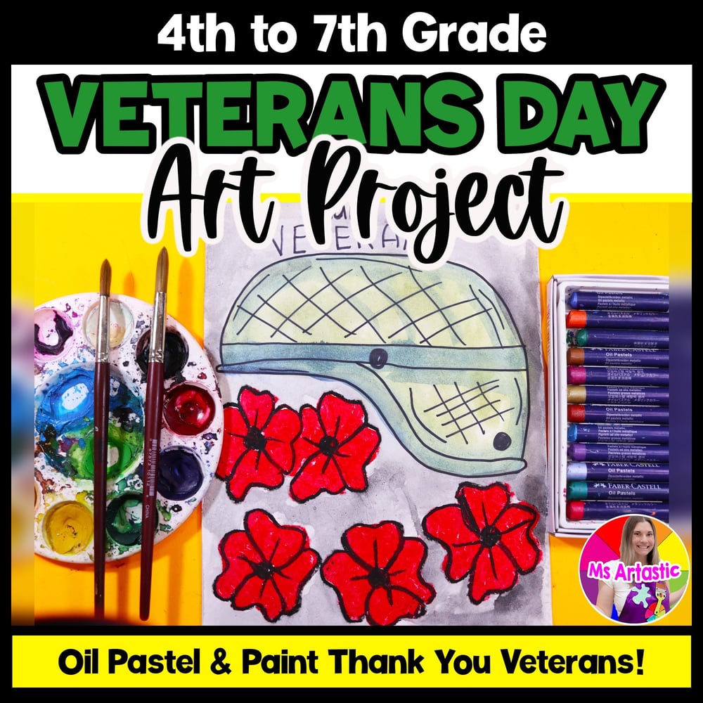 Veterans Day Art Lesson Thanking Veterans Art Project Veterans Day Activity