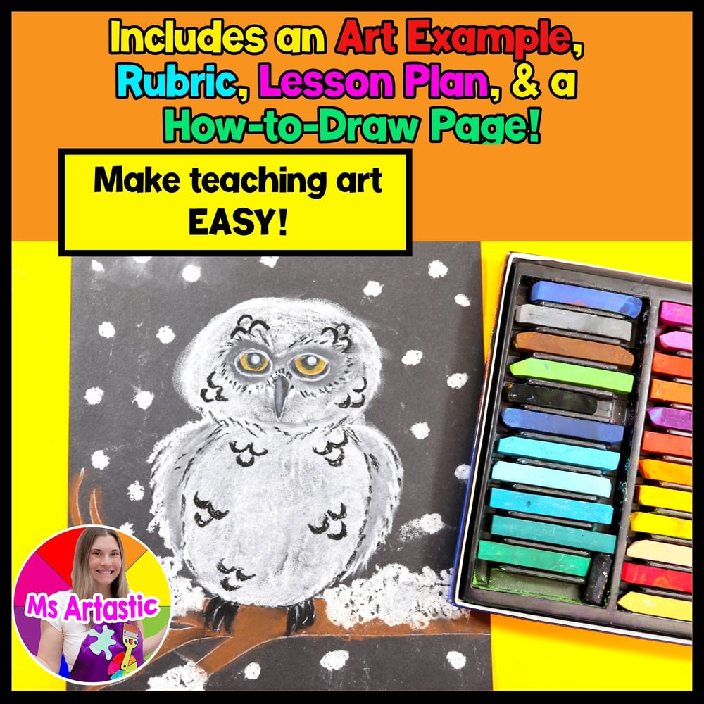 Snowy Owl Art Project Winter Art Lesson Winter Art Activity Owl Art Lesson – image 2
