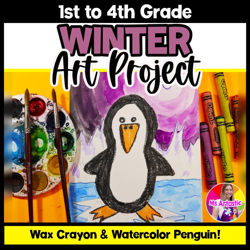 Winter Value Art Lesson Winter Penguin Art Project Winter Penguin Art Activity