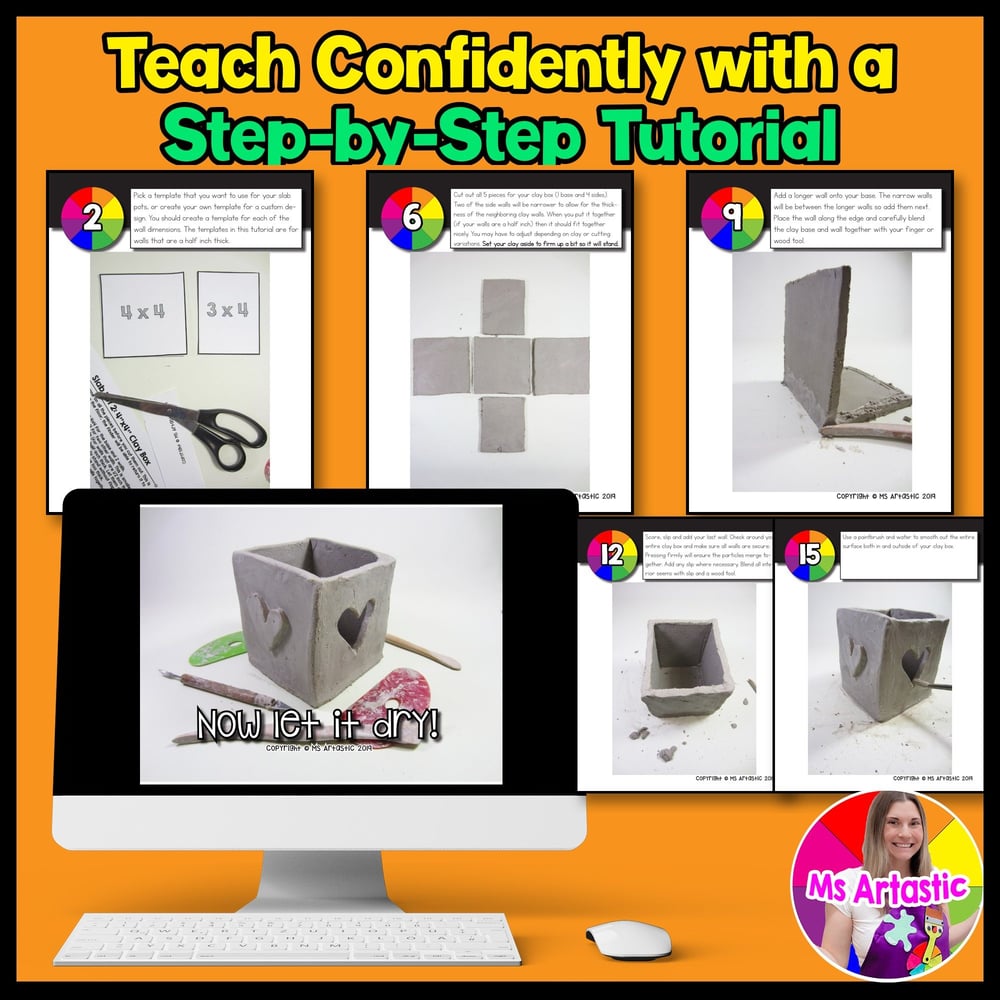 Ceramic Slab Pot Lesson Clay Box Project Ceramics Handbuilding Art Activity – image 4