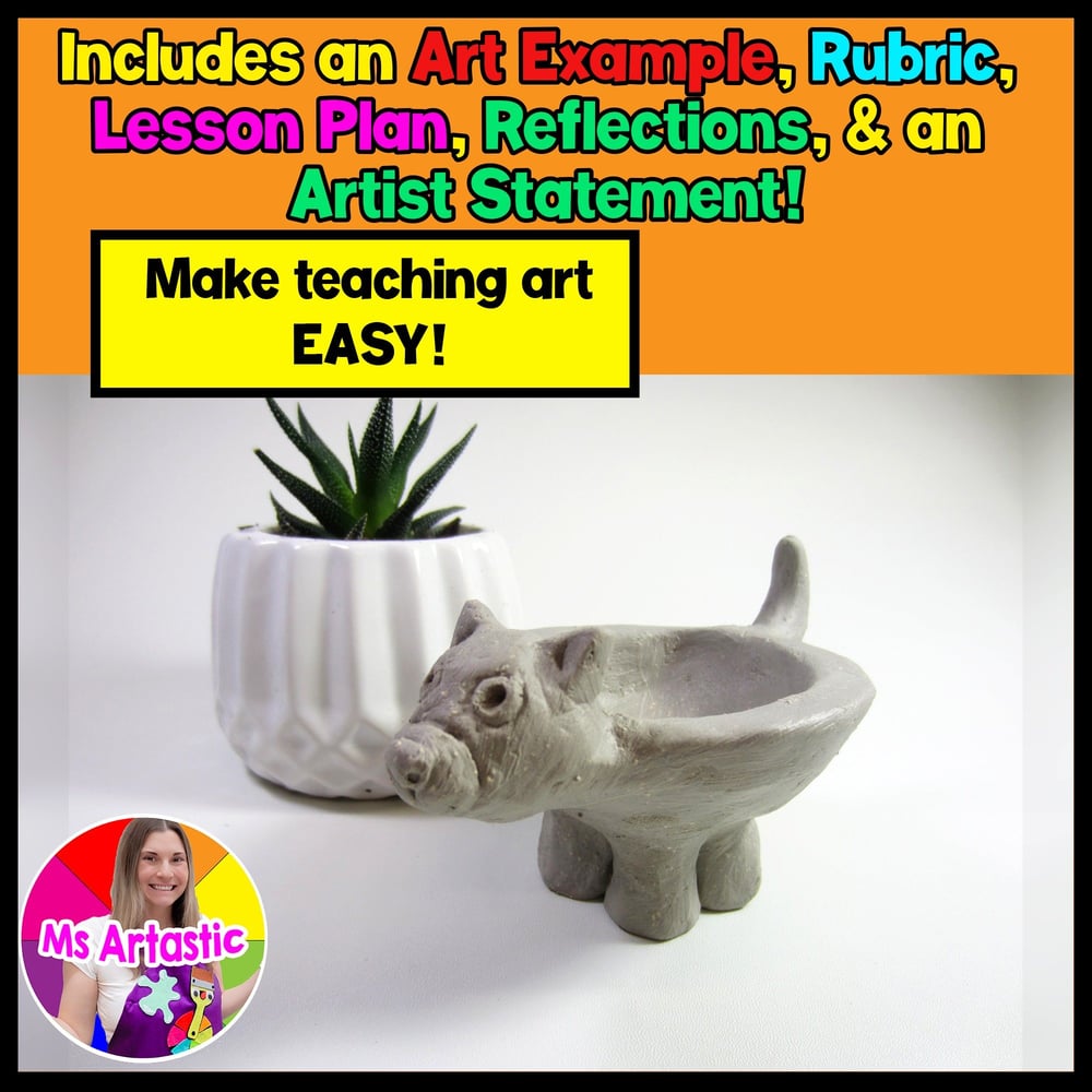 Ceramic Art Lesson Clay Animal Plant Pot Art Project Activity Ceramics Clay Art – image 2