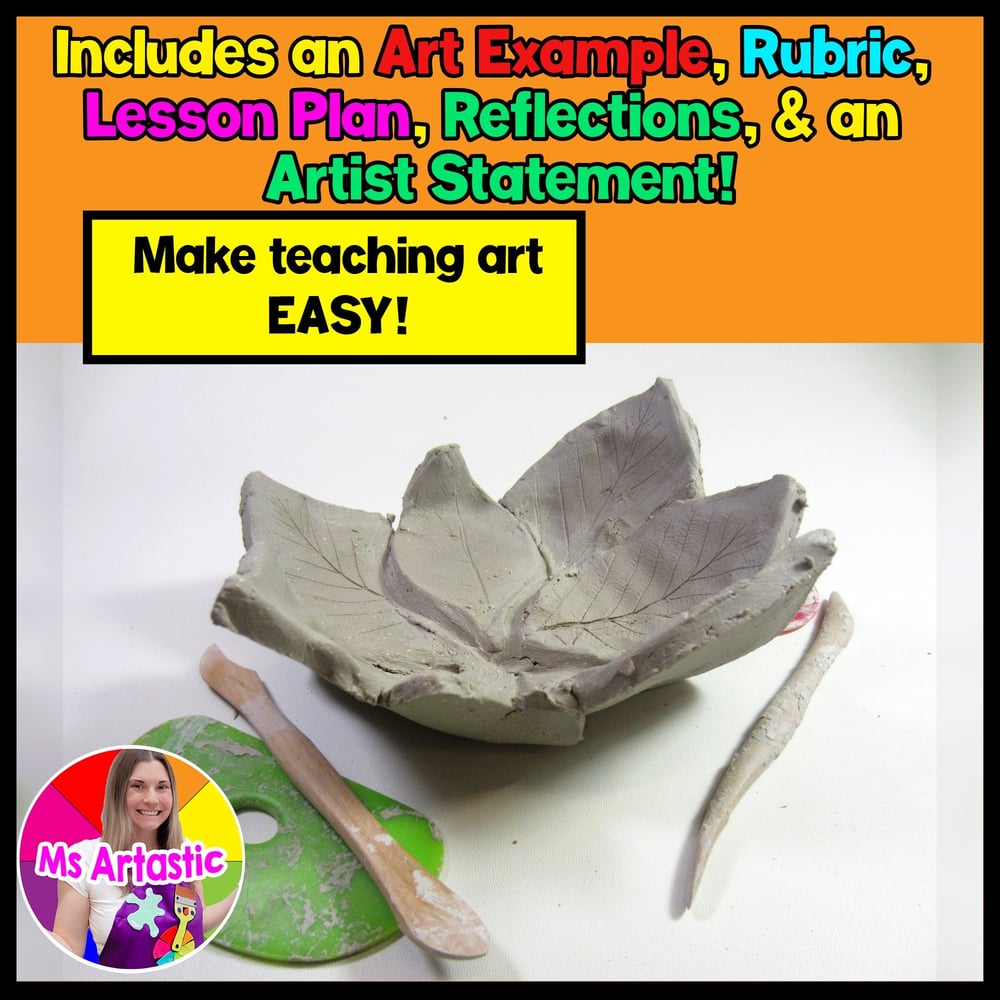 Ceramic Autumn Leaf Bowl Clay Lesson Fall Ceramics Slump Bowl Project Activity – image 2
