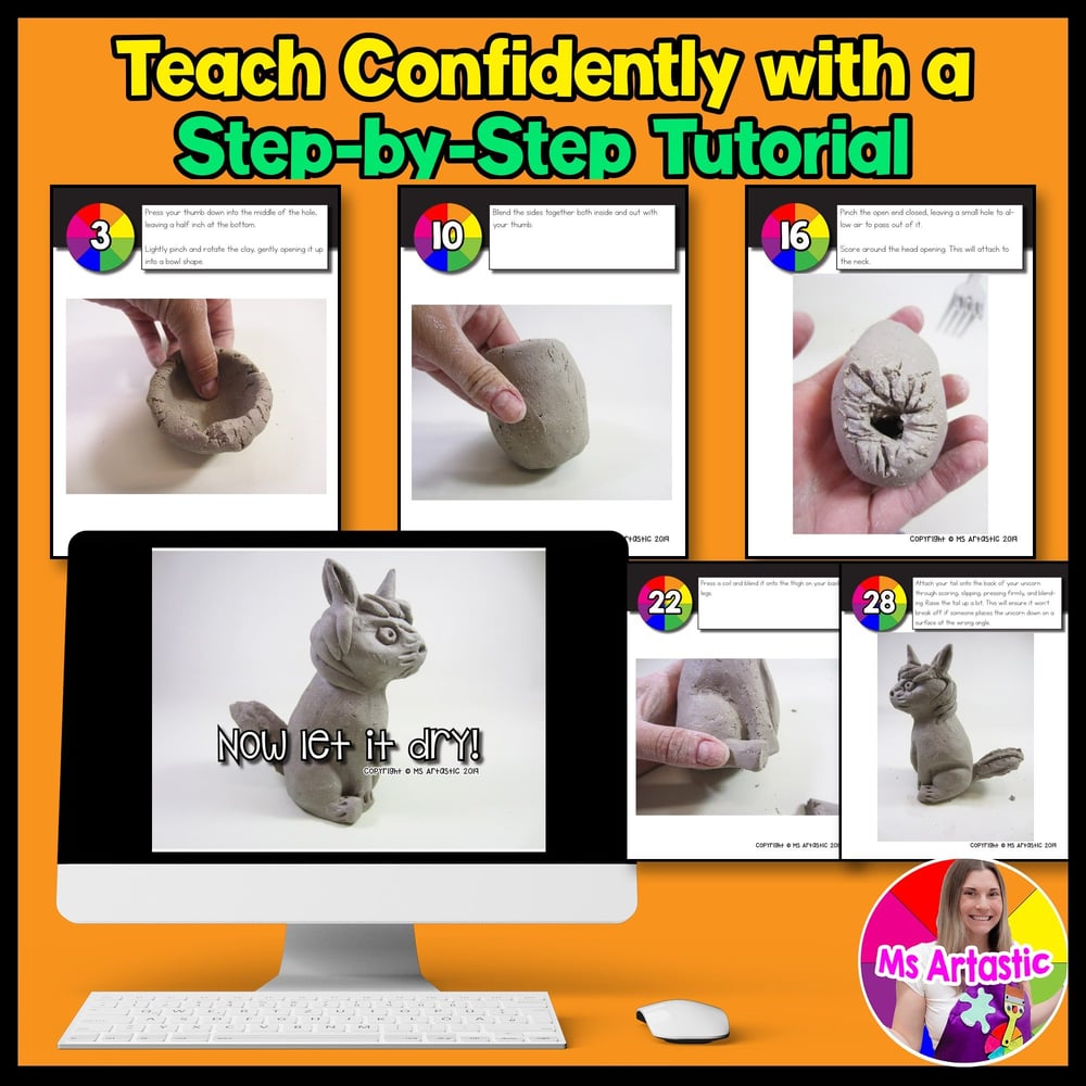 Ceramic Art Lesson Clay Unicorn Art Project Ceramics Art Activity Sculpture – image 4