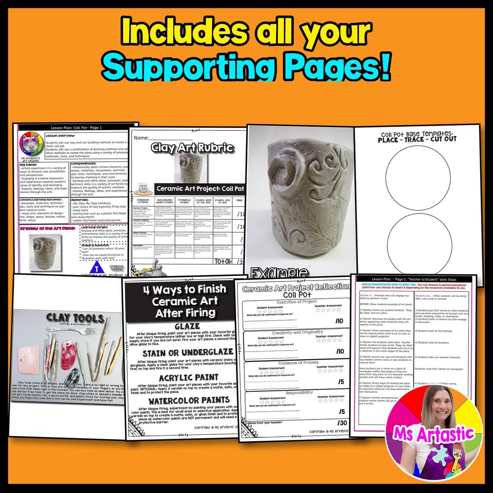 Ceramic Art Lesson Clay Art Project Coil Pot Ceramics Art Activity – image 3