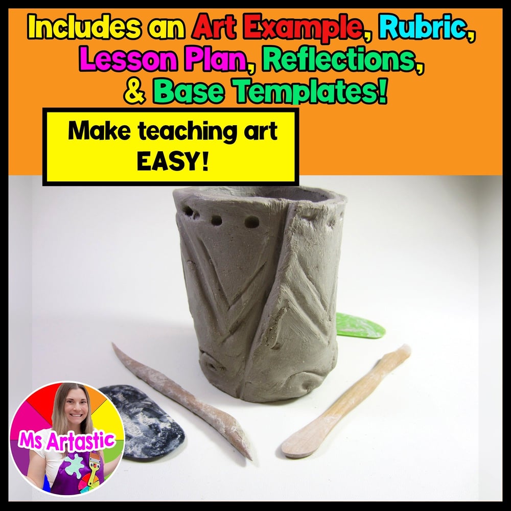 Ceramics Art Lesson Clay Slab Pot Cup Art Project Ceramic Art Activity – image 2