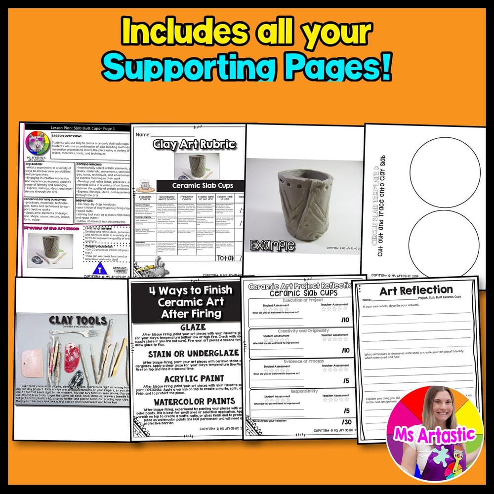 Ceramics Art Lesson Clay Slab Pot Cup Art Project Ceramic Art Activity – image 3