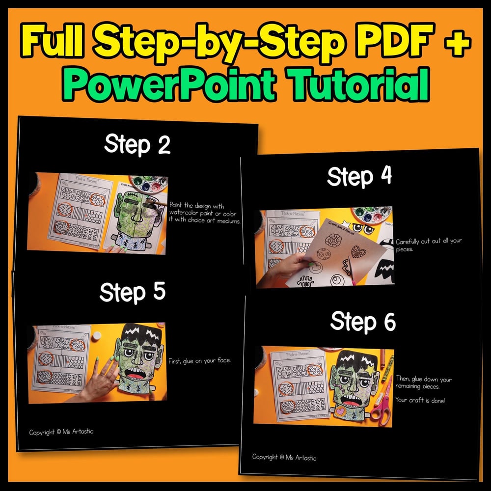 Halloween Craft Frankenstein Craft and Write Writing Prompts and Sub Plans – image 4