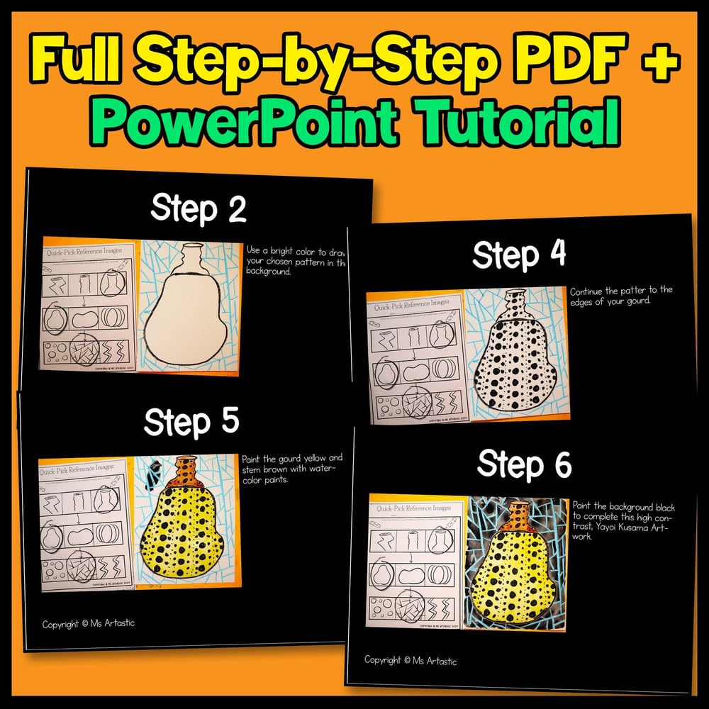 Yayoi Kusama Art Project Art And Write Gourd Lesson Artist Study ArtActivity – image 4