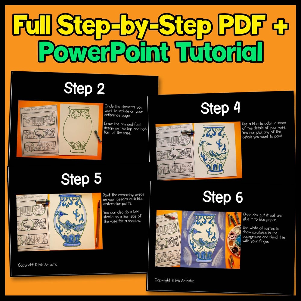 Chinese Dynasty Vase Art Project Art And Write Art History Lesson Art Activity – image 4
