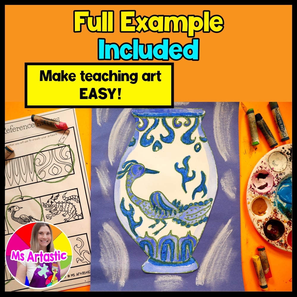 Chinese Dynasty Vase Art Project Art And Write Art History Lesson Art Activity – image 2