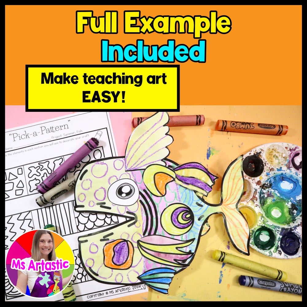 Summer Craft Tropical Fish Craft and Writing Prompt Worksheets Activities – image 2