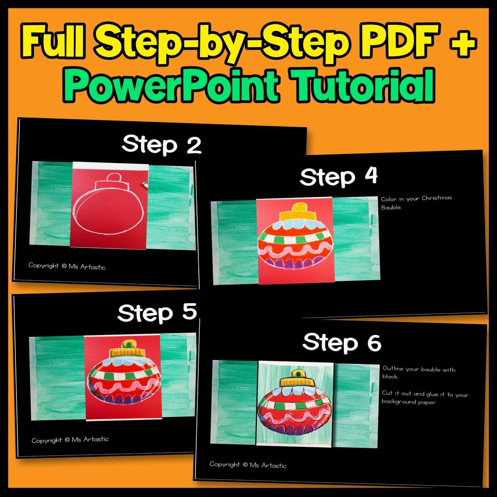 Christmas Art Project Christmas Ornament Art Lesson Christmas Sub Plans – image 4