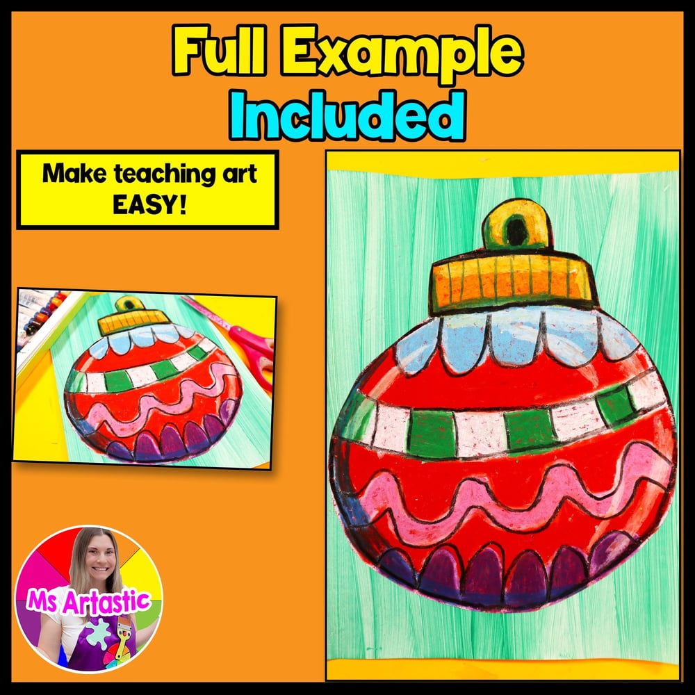 Christmas Art Project Christmas Ornament Art Lesson Christmas Sub Plans – image 2