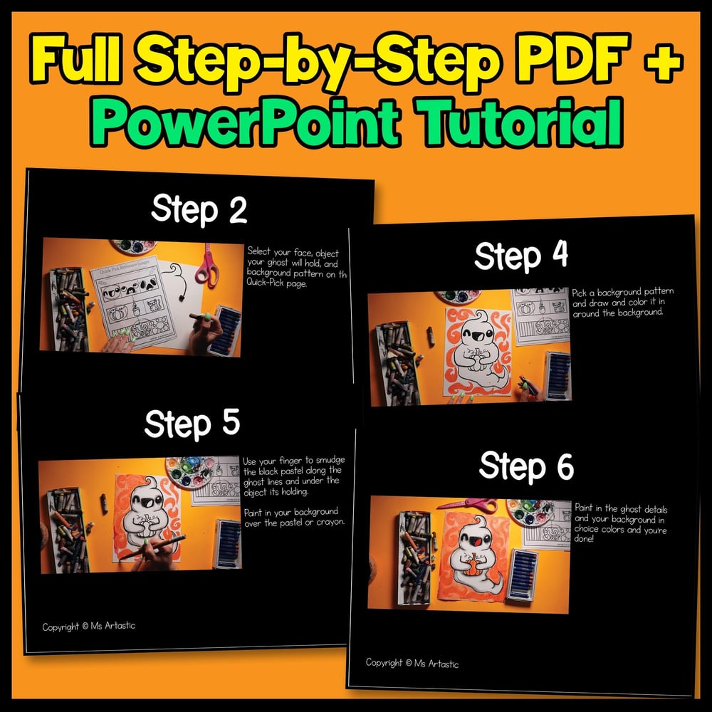 Halloween Art Lesson Ghost Writing Prompts Art Project Lesson Plan Sub Plan – image 4