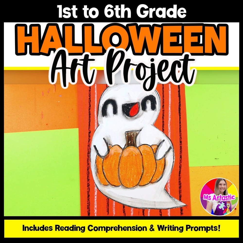 Halloween Art Lesson Ghost Art Project Halloween Reading and Writing Prompts