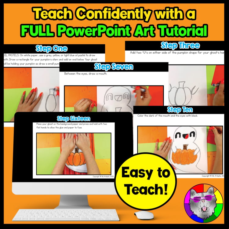 Halloween Art Lesson Ghost Art Project Halloween Reading and Writing Prompts – image 2