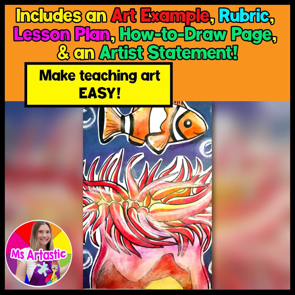 Ocean Art Lesson Ocean Art Project Summer Art Activity Art Tutorial – image 2