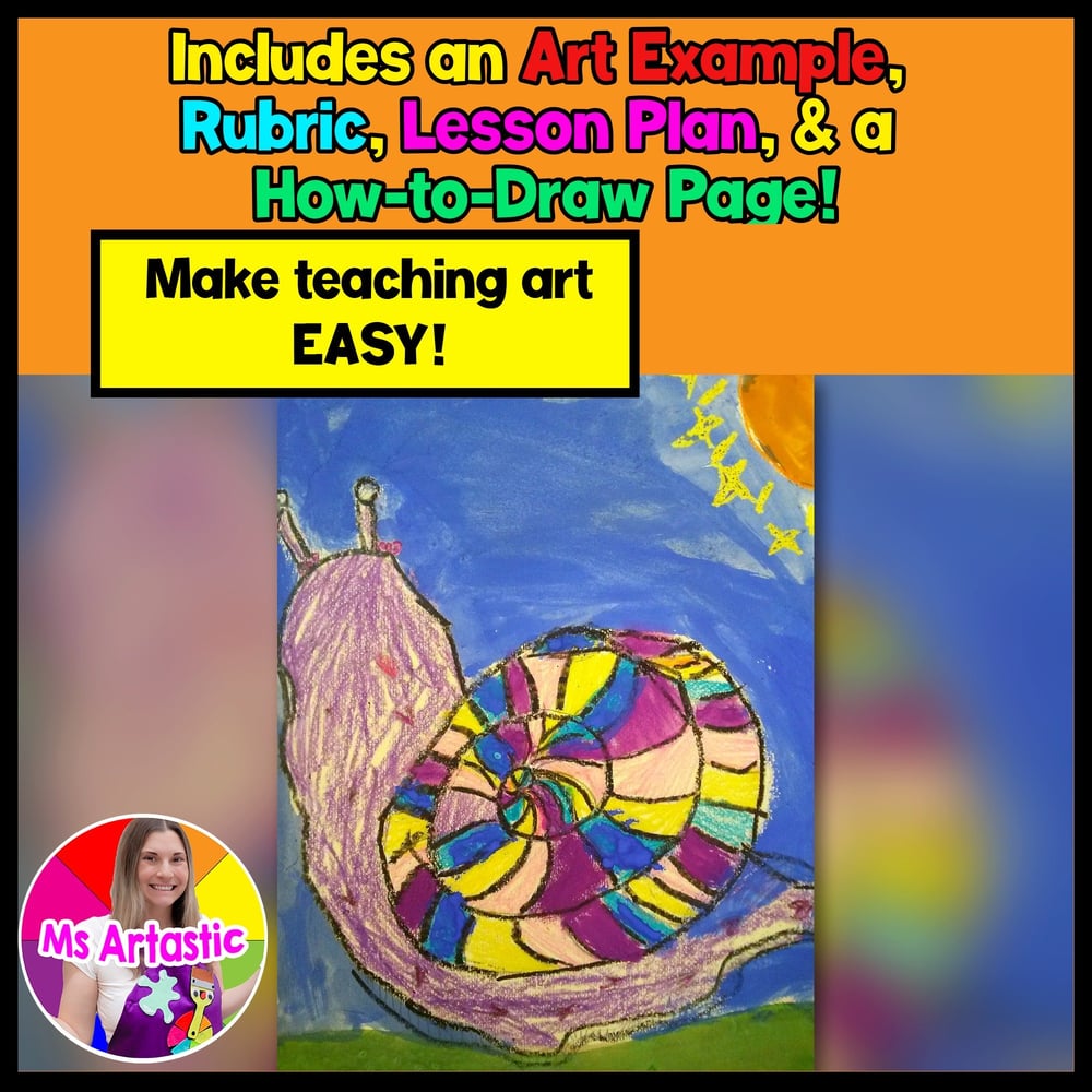 Spring Art Lesson, Snail Wax Resist – image 2