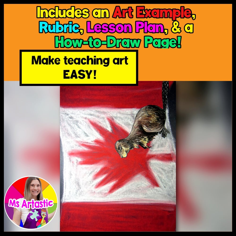 Canadian Flag Art Lesson, Canada Art Project for Elementary – image 2