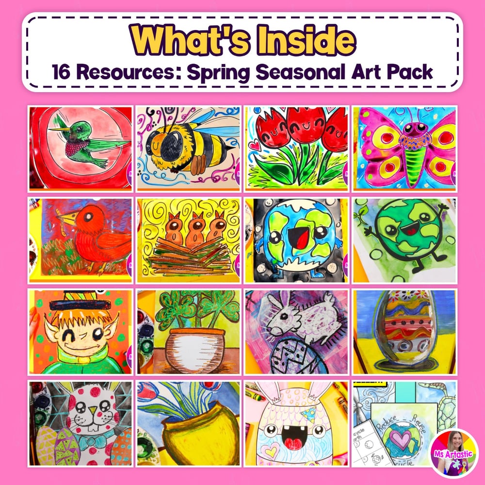Spring Seasonal Art Pack Bundle 16 Spring Art Lessons and Activities – image 4