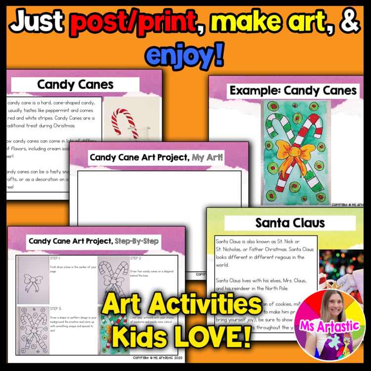 Christmas Art Projects Digital and Print Christmas Art Lessons Art Activities – image 2