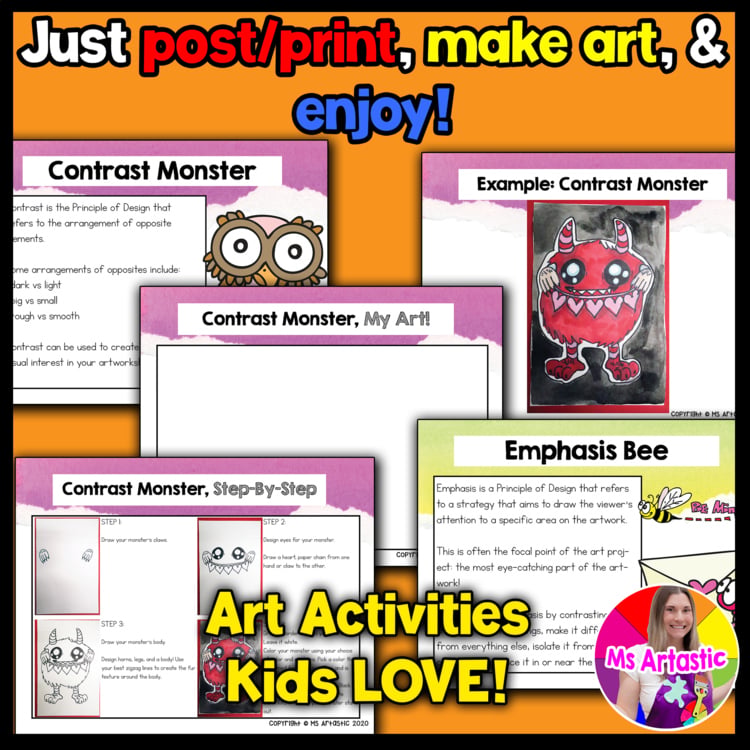 Valentines Day Art Projects Digital and Print Valentine Art Lessons Sub Plans – image 2