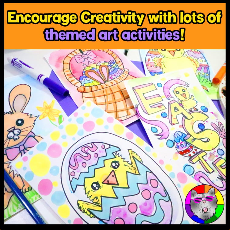 Easter Art Projects Digital and Print Easter Art Lessons Art Sub Plans Online – image 3