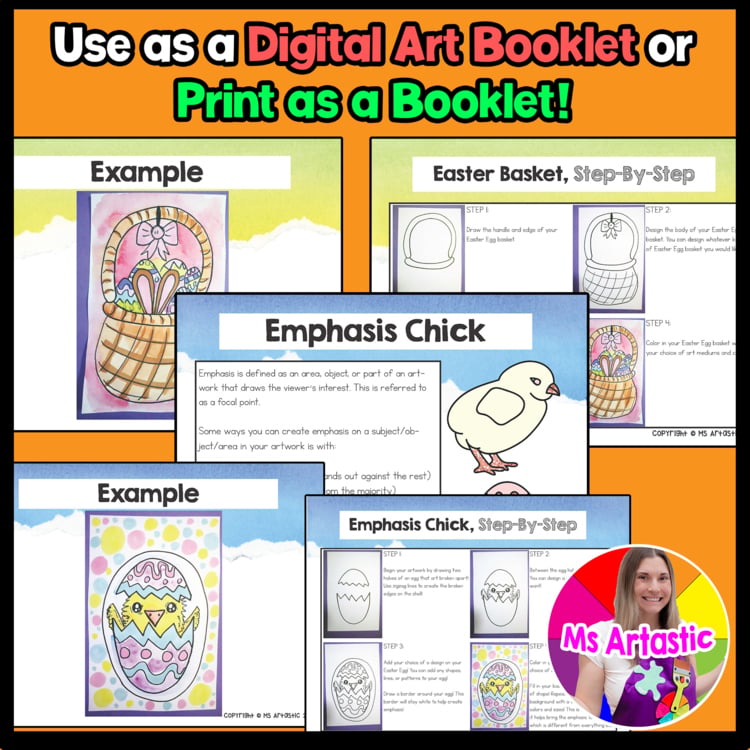 Easter Art Projects Digital and Print Easter Art Lessons Art Sub Plans Online – image 4