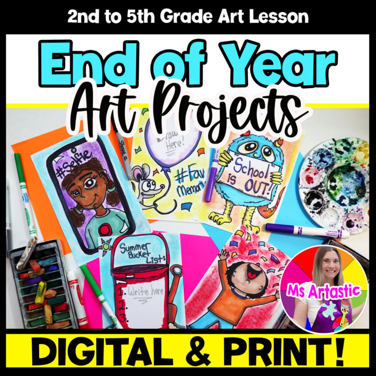 End of Year Art Projects Last Week Activities Digital and Print Art Activities