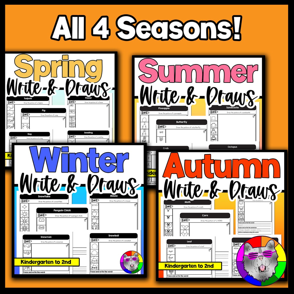 Draw and Write Bundle K to 2 Year Long Writing and Directed Drawing Activities – image 3