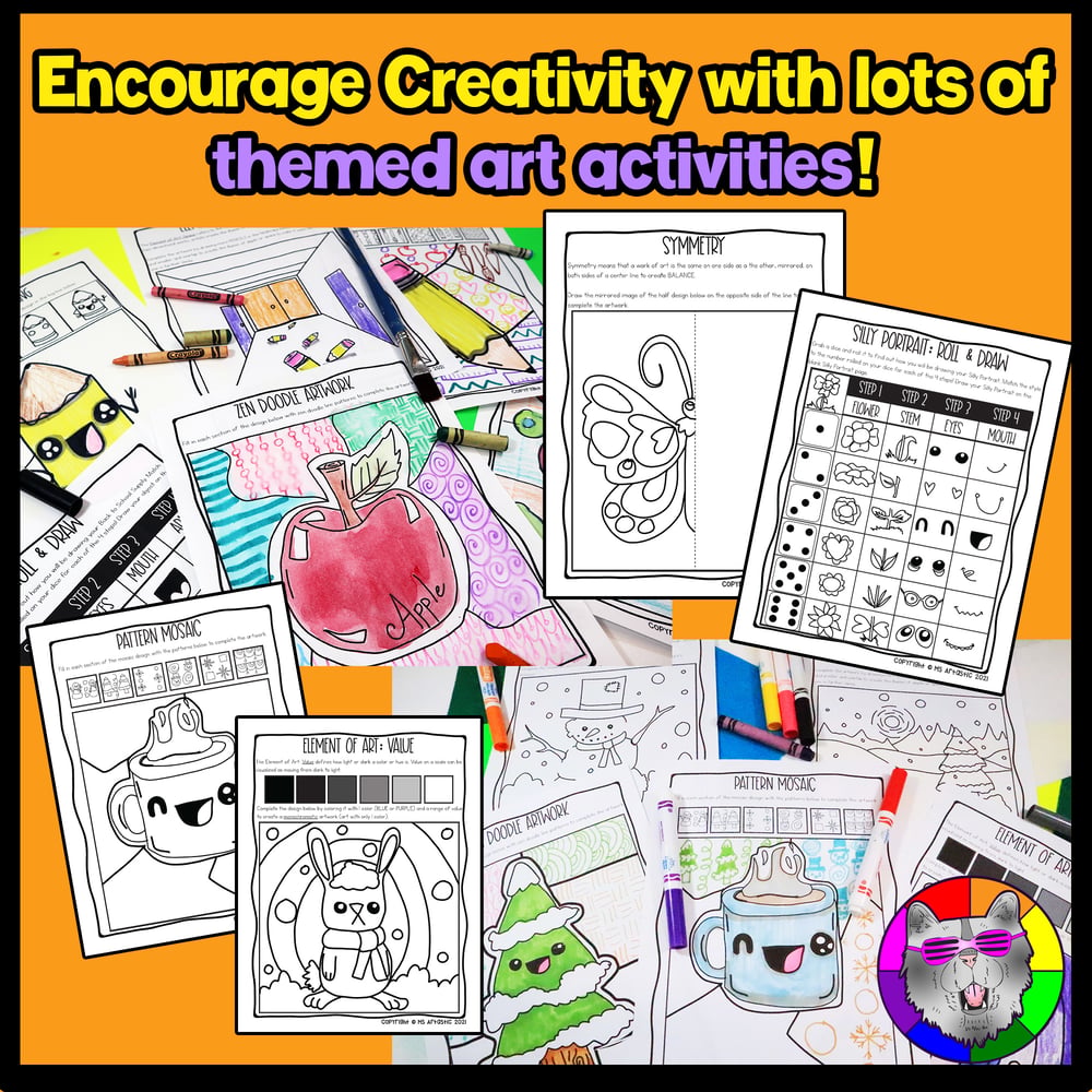 Year Long Art Activities Seasonal Art Lessons Elements of Art Seasons Activities – image 3