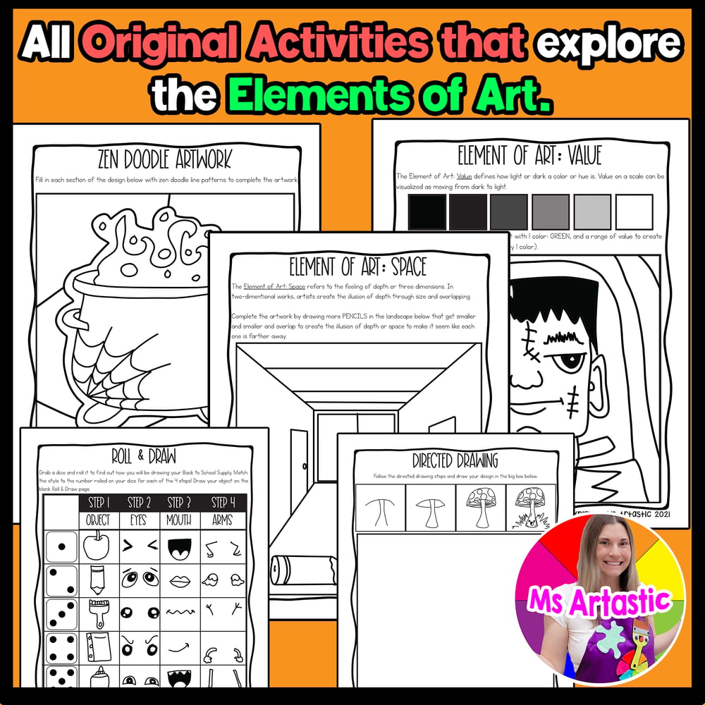 Year Long Art Activities Seasonal Art Lessons Elements of Art Seasons Activities – image 2