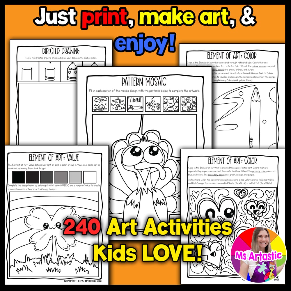 Year Long Art Activities Seasonal Art Lessons Elements of Art Seasons Activities – image 4
