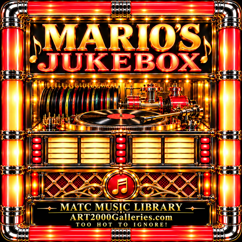 **Mario's Jukebox - MATC Music Library**  Explore **108 recordings by Mario and the Clones** and preview every song in the jukebox. Find your favorites—or take home the complete music library for **$99.99**, with all 108 recordings in one MP3 download package, featuring embedded album artwork.
