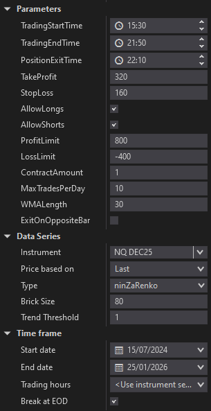 Renko Rider platform or backtest screenshot 3